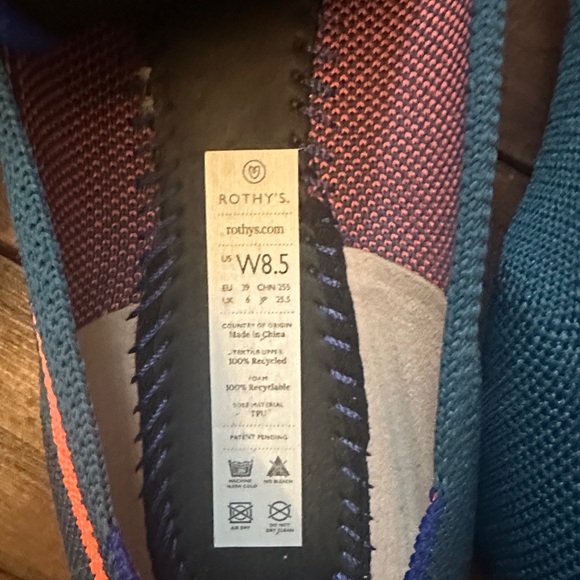 Rothys teal neon blue line points - Picture 3 of 5